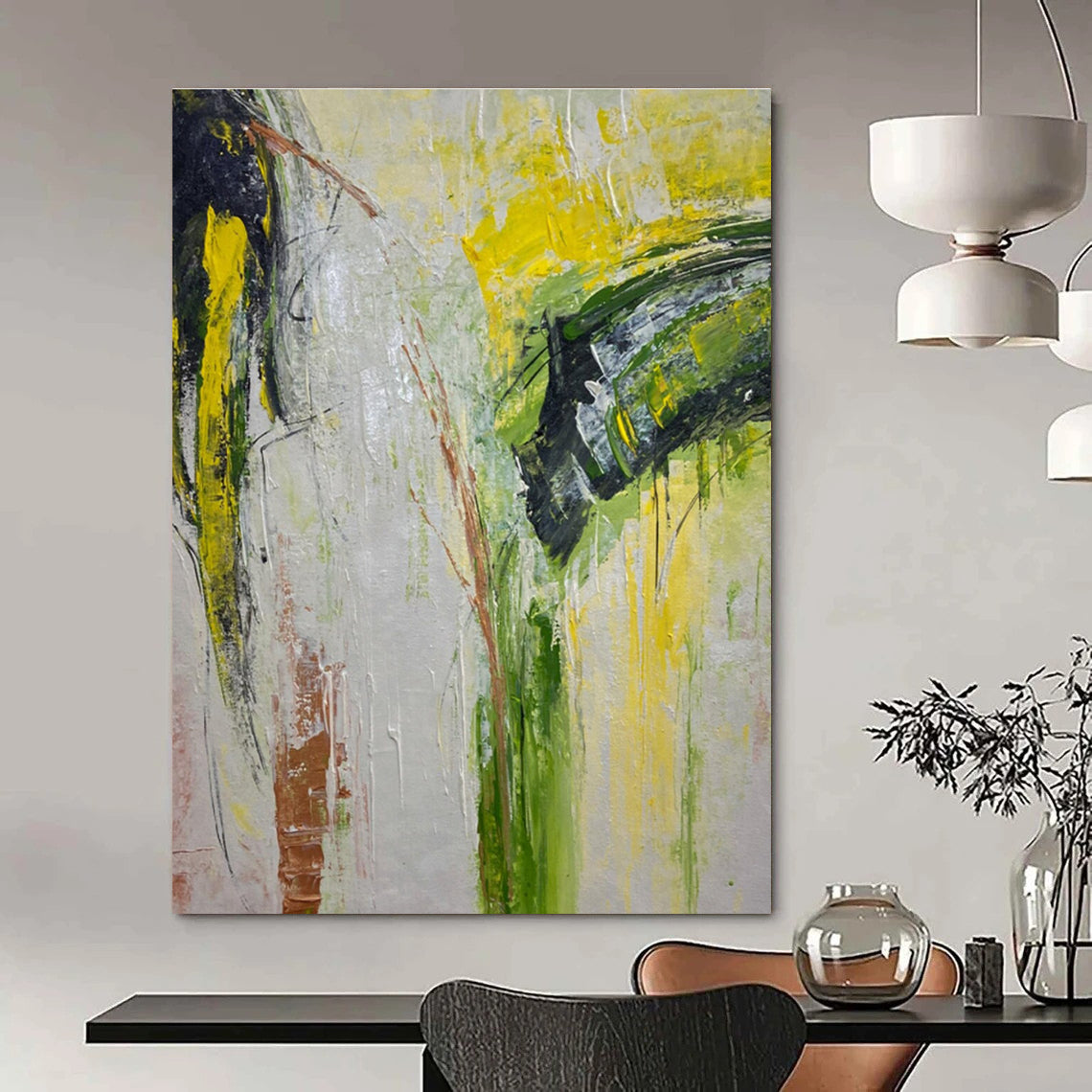 Colorful Impasto Abstract Painting with Expressive Brushstrokes ADGE458