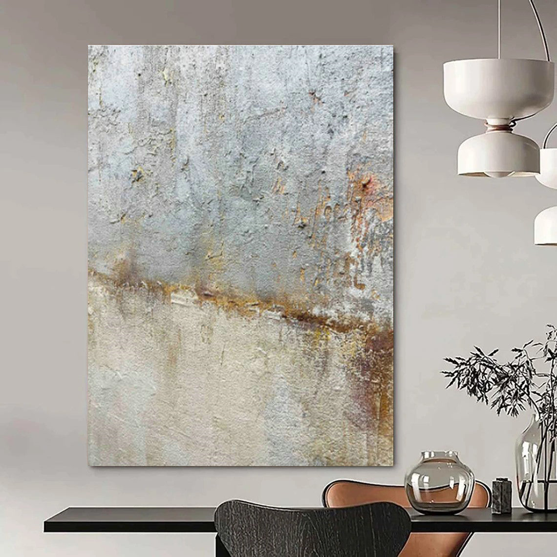 Ginormous Scale Custom-Sculpted Handmade Abstract Painting for Entryway & Cottage DLZ2208