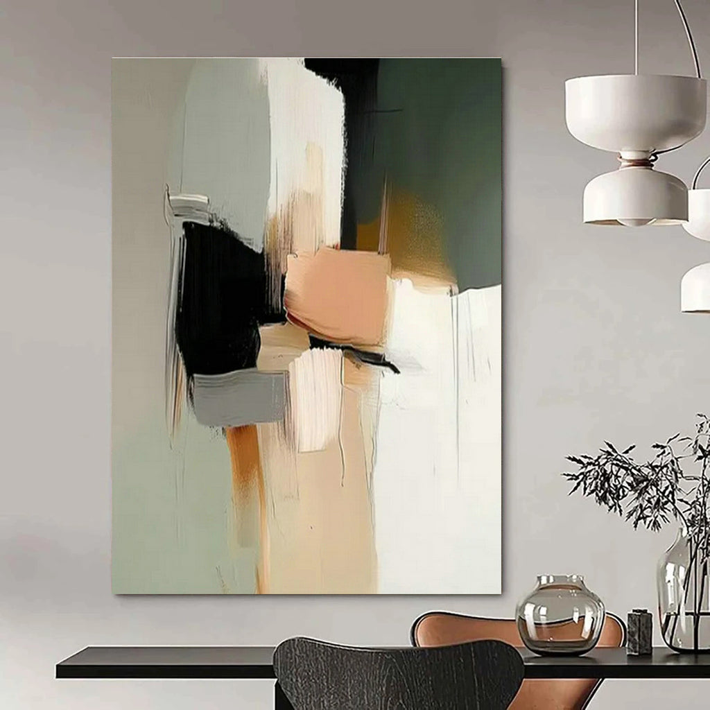 Large Customizable Hand-Painted Abstract Art for Hallway Gallery Wall and Living Room Console Table Backdrop DLZ1840