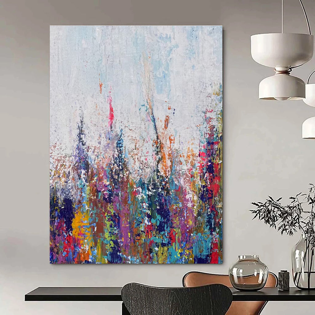 Colorful Floral Abstract Painting with Vivid Hues ADGE467