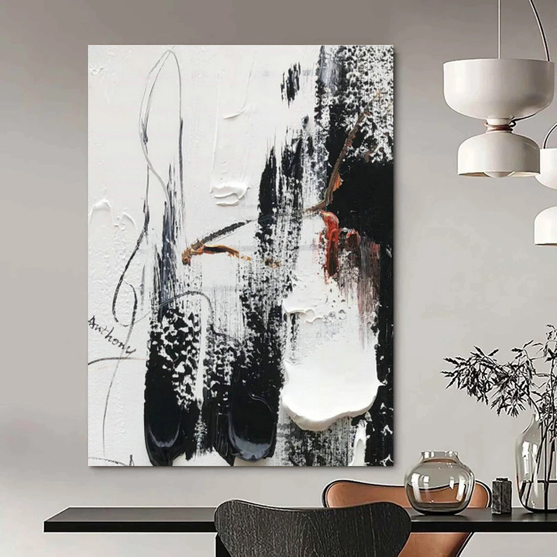 Custom Hand - Painted Abstract Art for Cottage Entryway Pet Gates & Office Cubicle Partitions DLZ0821