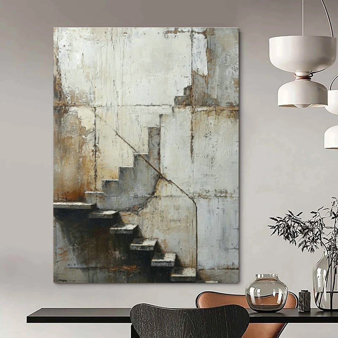 Oversized Custom Abstract Paintings for Living Room and Cottage Dining Room DLZ0523