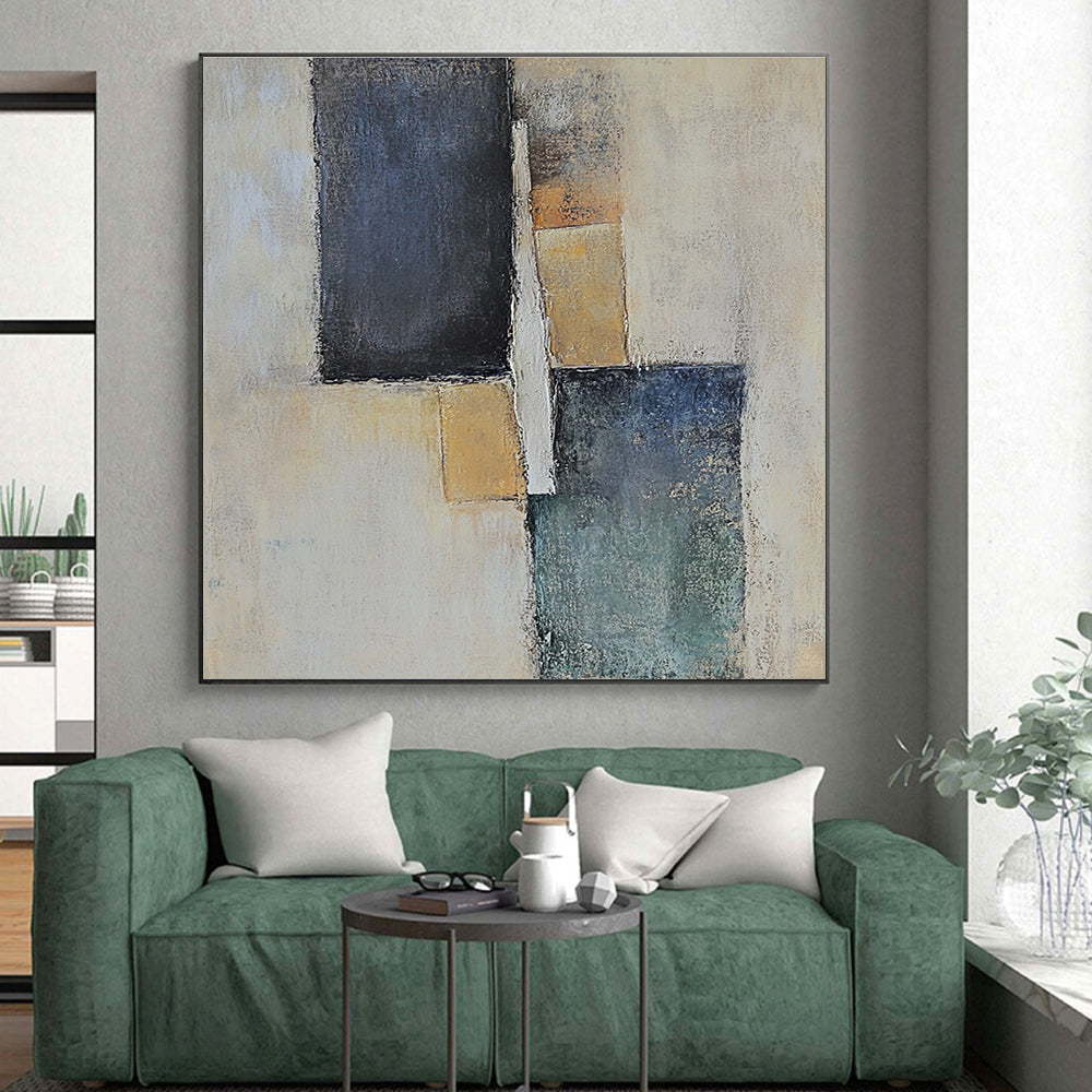 Earth - Toned Abstract Painting with Subtle Layers GER147