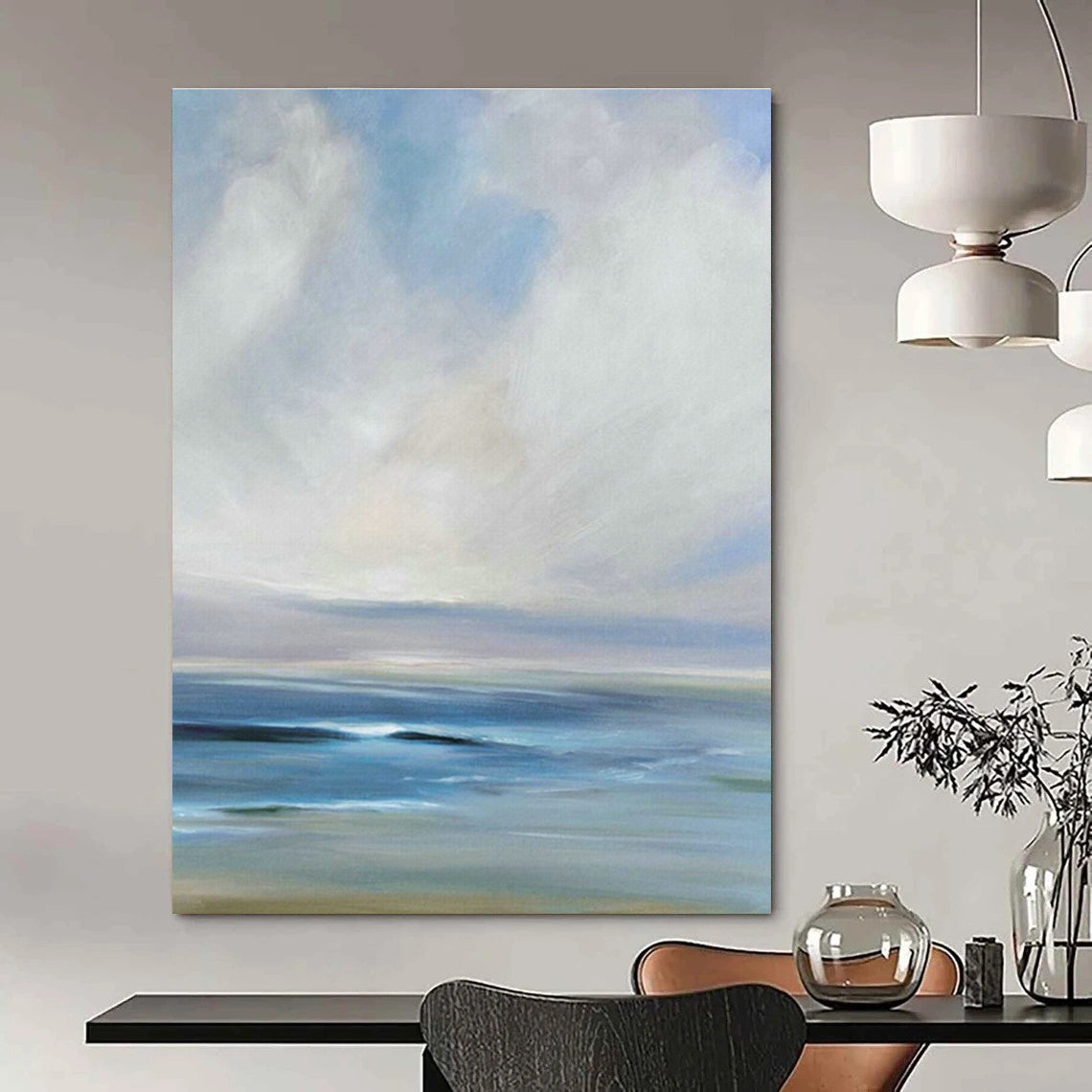 Modern Abstract Hand-Painted Art Painting, a Stylish Decoration for Dining Room and Office DLZ0964