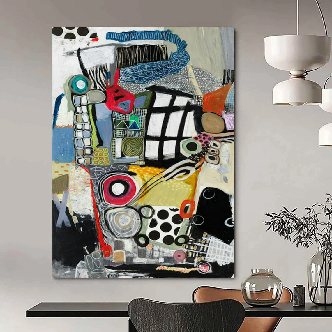 Mammoth Bespoke Handmade Abstract Painting for Cottage & Dining Room DLZ2081