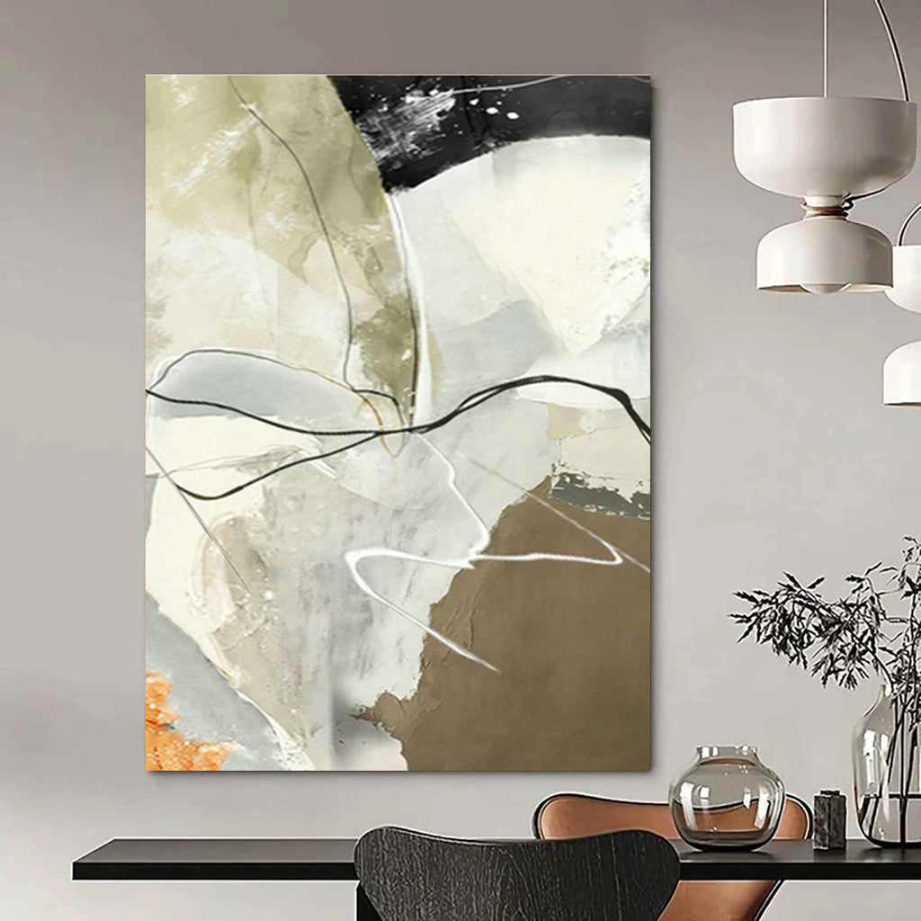 Gigantic - Scale Custom Abstract Mural for Living Room & Entryway DLZ1244