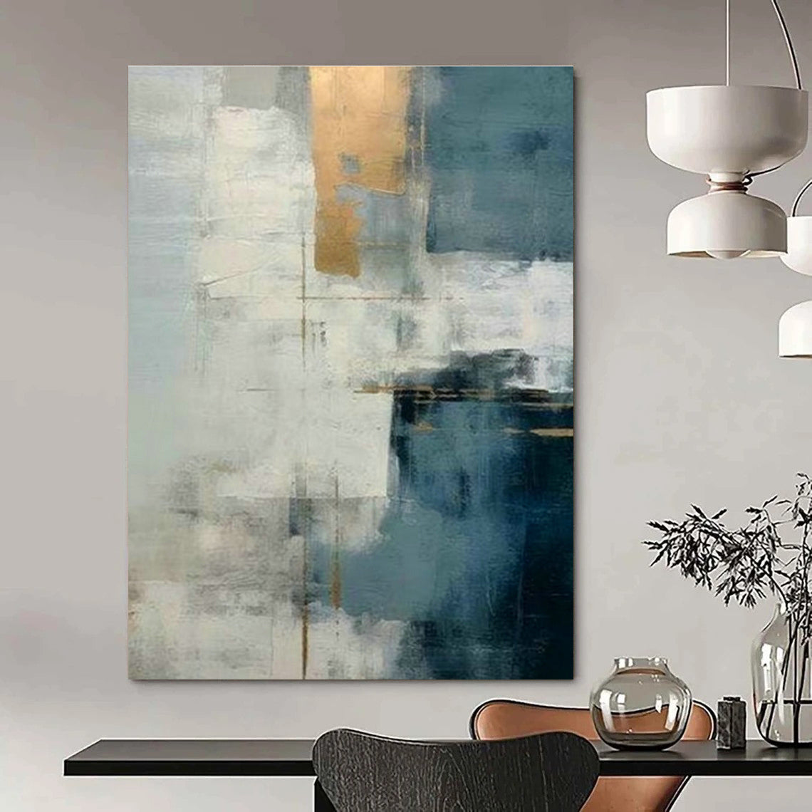 Stupendous Custom - Sculpted Handmade Abstract Canvas for Entryway & Cottage DLZ2120
