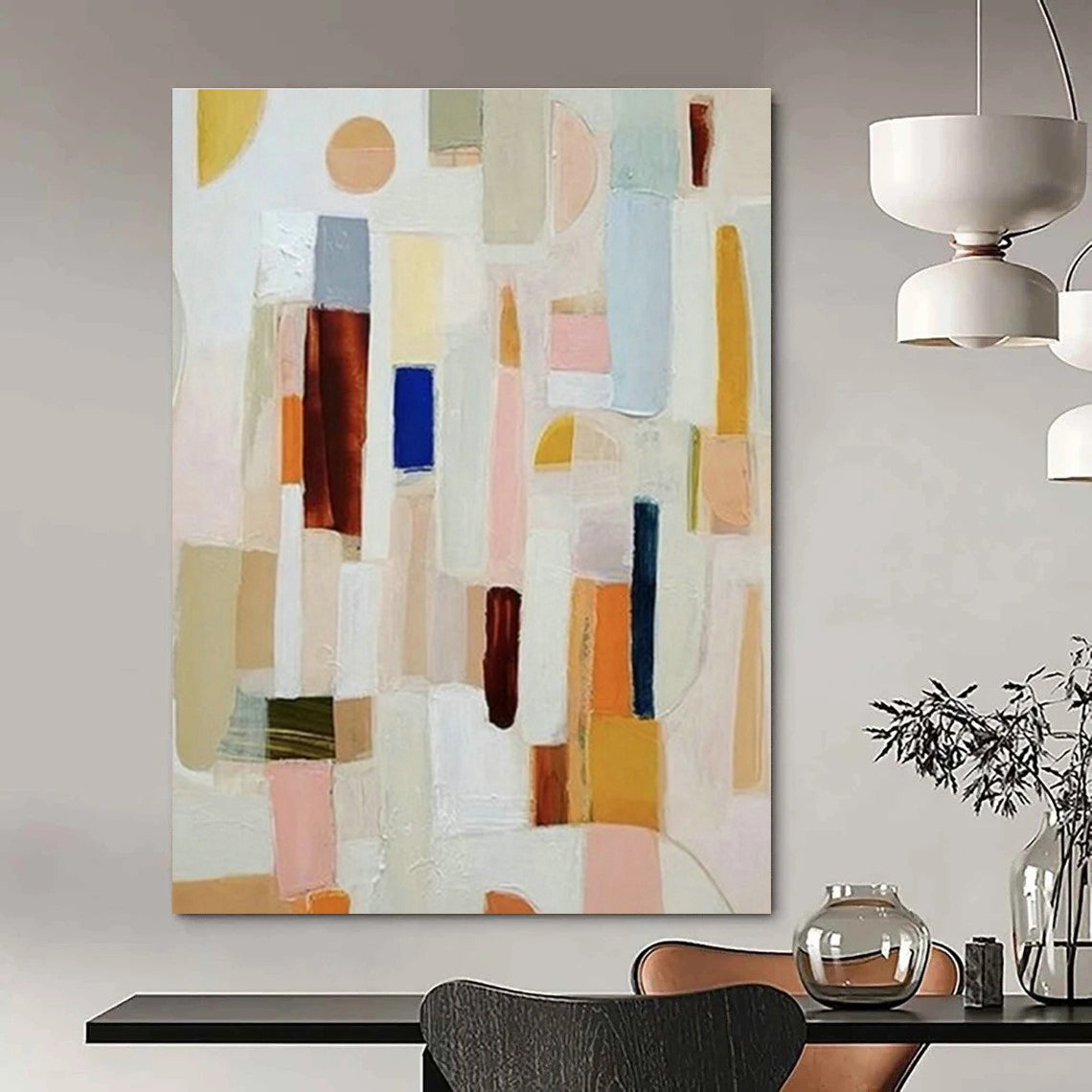 Oversized Custom Abstract Canvas for Bedroom & Office DLZ1120
