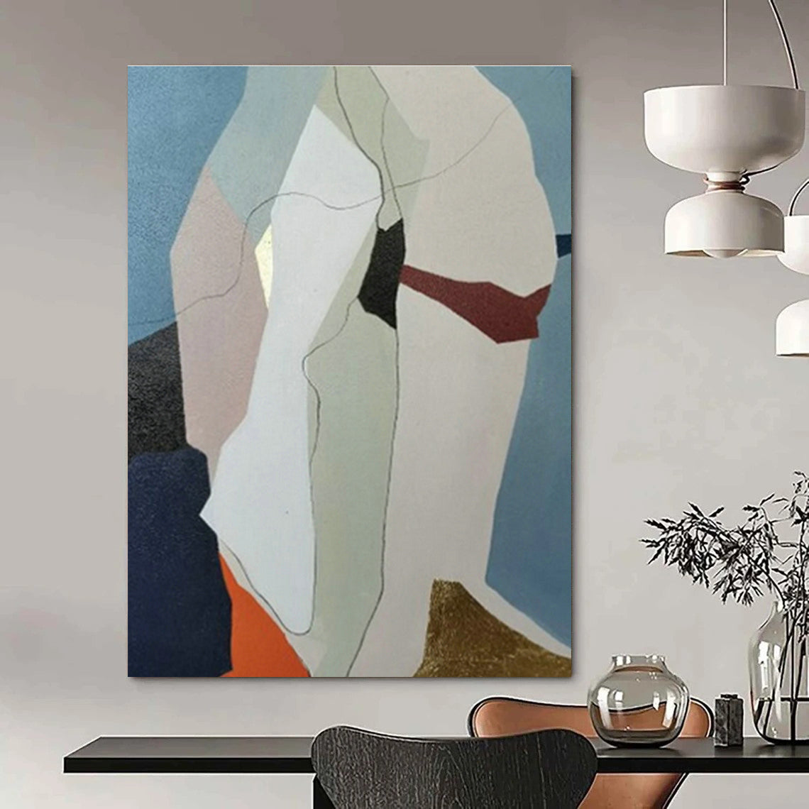 Extra-Wide Tailored Abstract Art for Living Room & Hallway DLZ1060