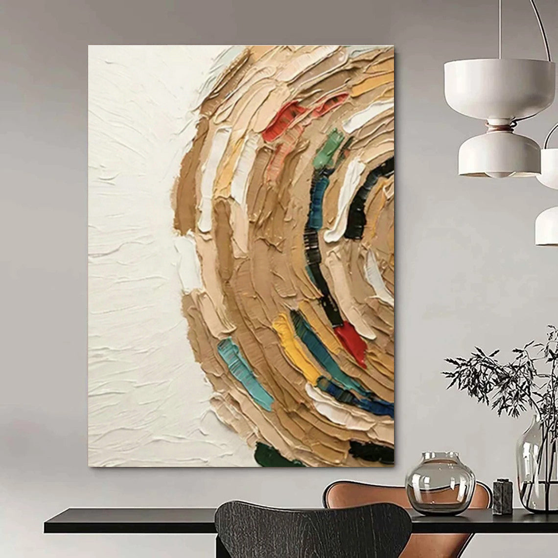 Hand - Painted Extra Large Abstract Art for Living Room & Cottage Dining Room DLZ1125