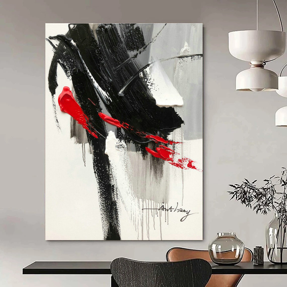 Grand - Sized Custom Abstract Canvases for Cottage Office Lofts and Bedroom Walk - in Showers DLZ0797