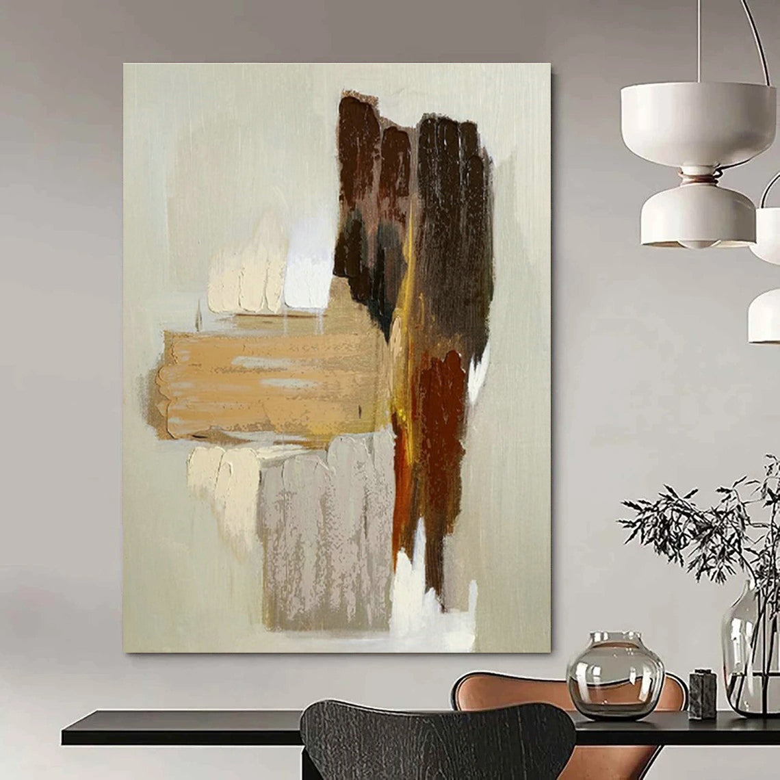 Enormously Sized Custom Abstract Painting for Entryway & Dining Room DLZ1074