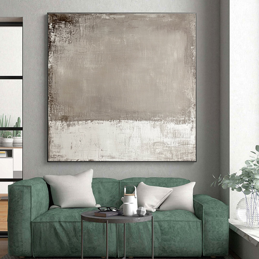 Gray Textured Abstract Painting with Soft Transitions GER122