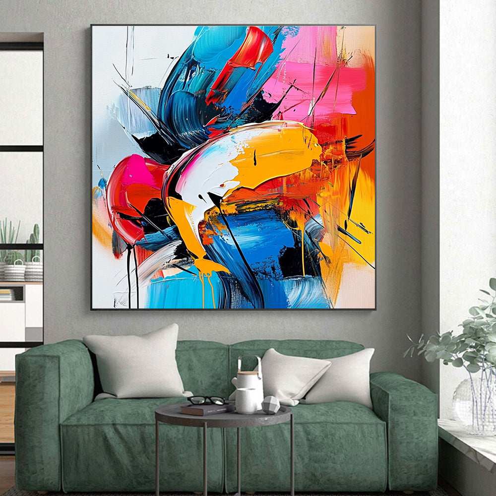 Colorful Dynamic Abstract Painting with Vivid Hues GER596