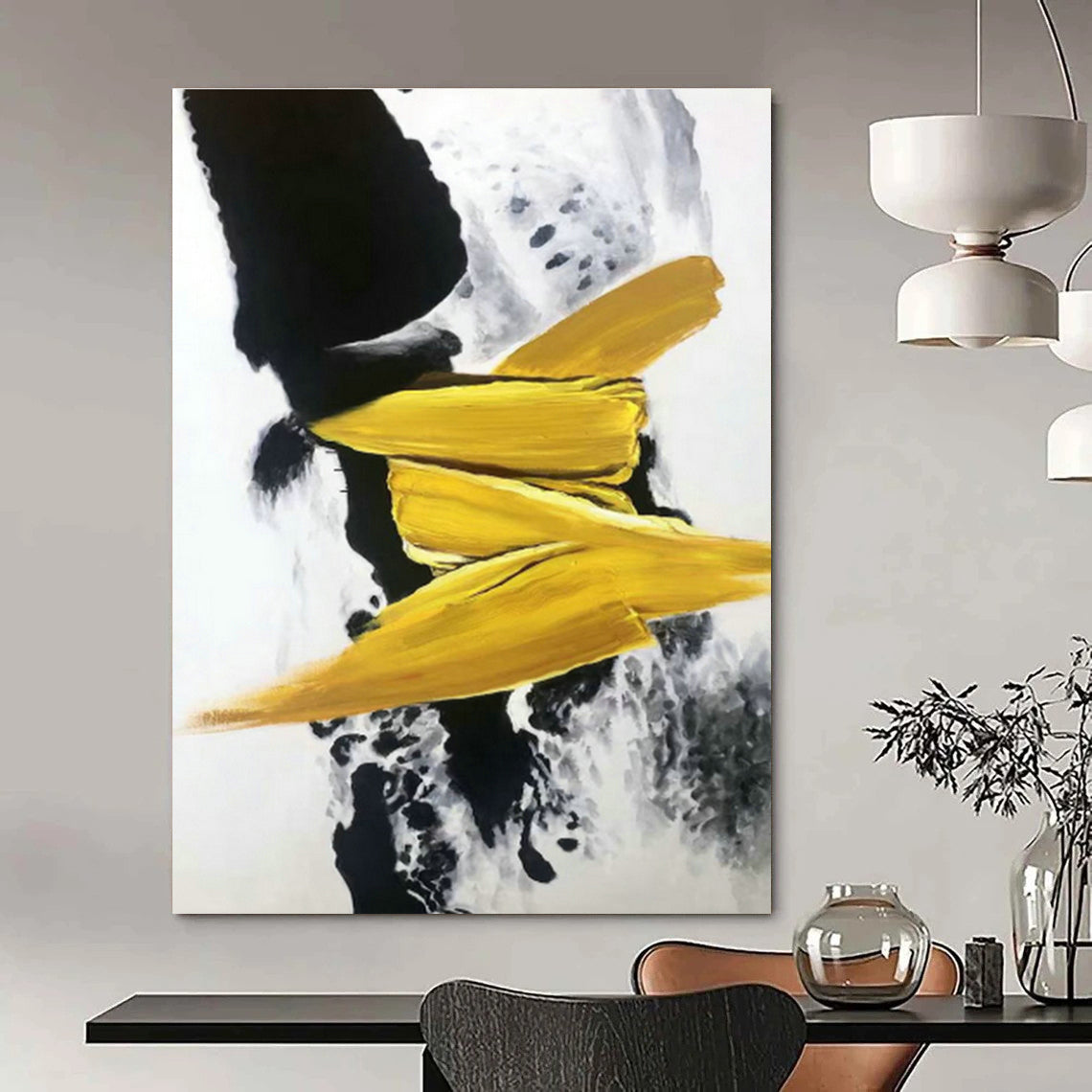 Tremendous, Noise - Canceling Custom Hand - Painted Abstracts for Dining Room Peace DLZ0481