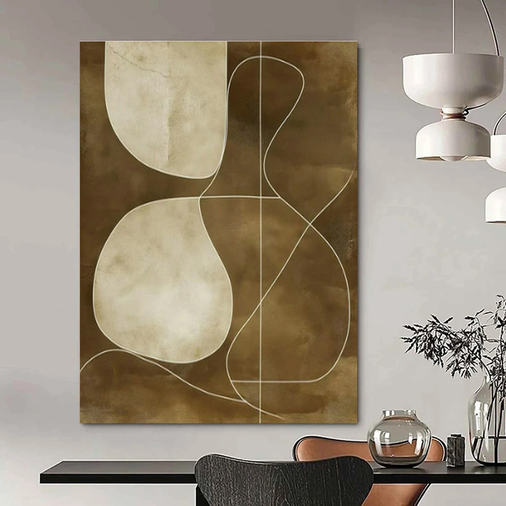 Extra-large Custom Hand-Painted Abstract Canvas for Dining Room Breakfast Nook and Entryway Mudroom DLZ1838