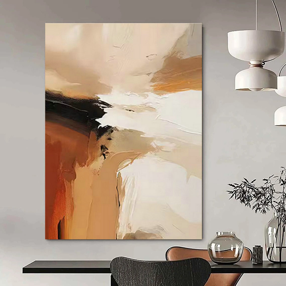 Gargantuan - Sized Custom Abstract Canvas for Office & Cottage Entryway DLZ1250
