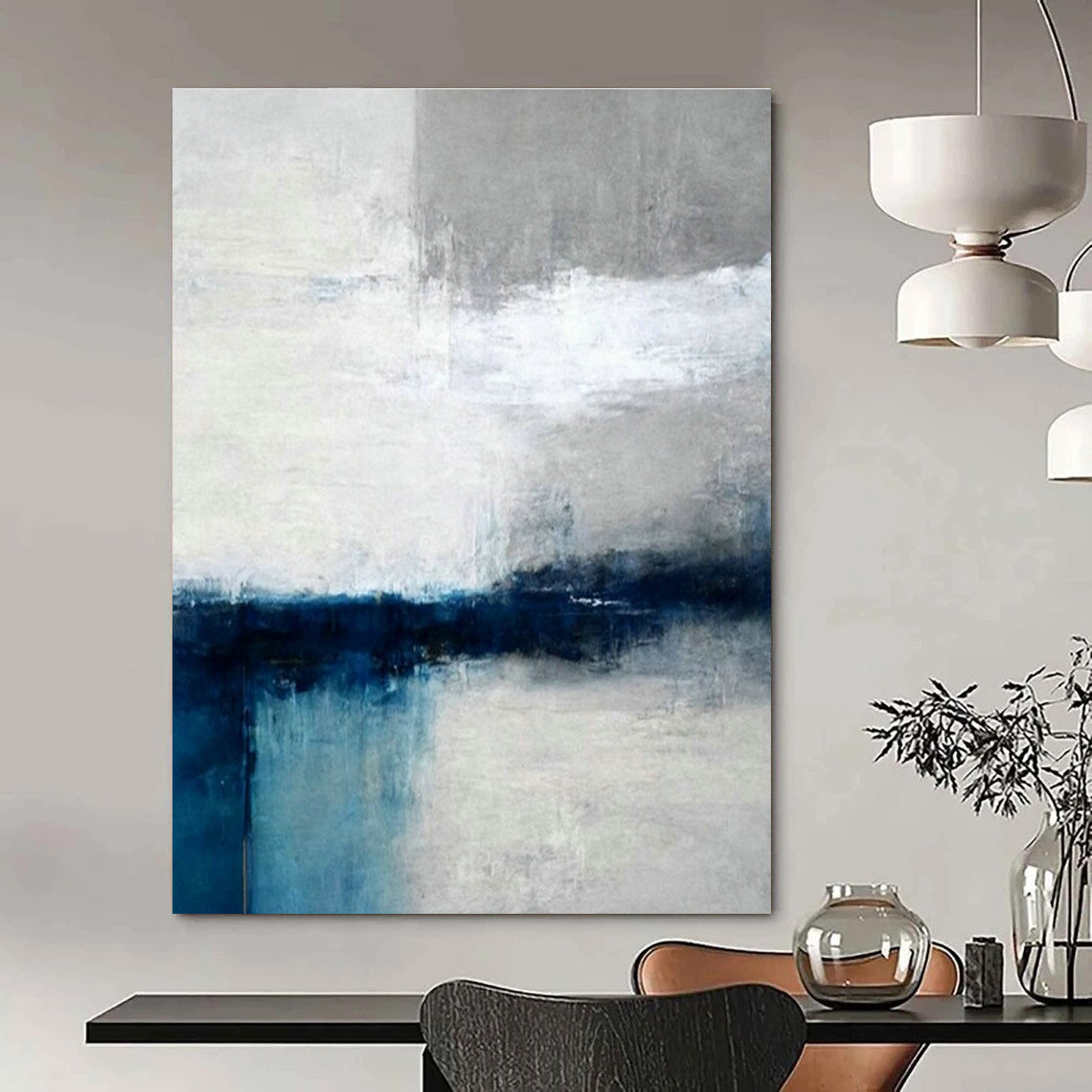 Extra-large Custom Handmade Abstract Painting for Bedroom Wardrobe Interior Wall and Dining Room Side Table Wall DLZ1917