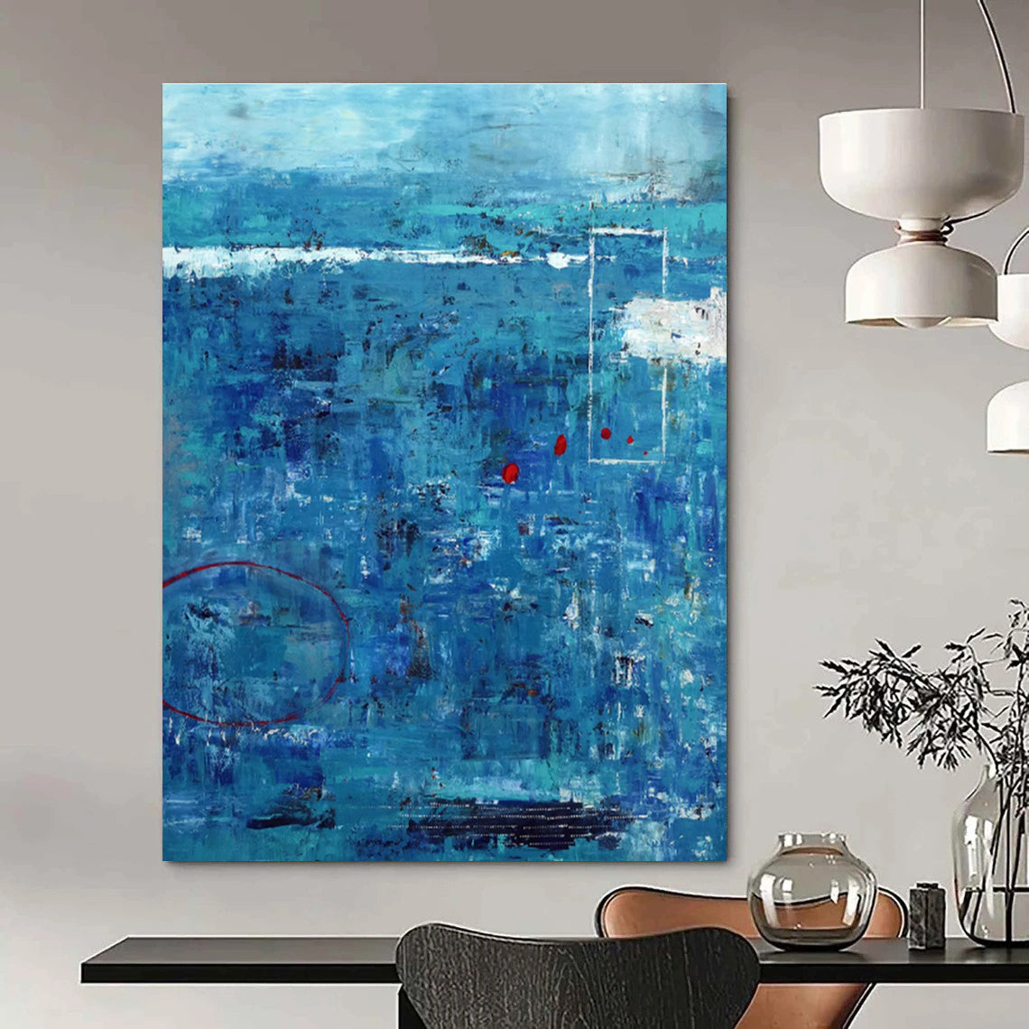 Vastly Oversized Bespoke Abstract Wall Hanging for Living Room & Hallway DLZ1107