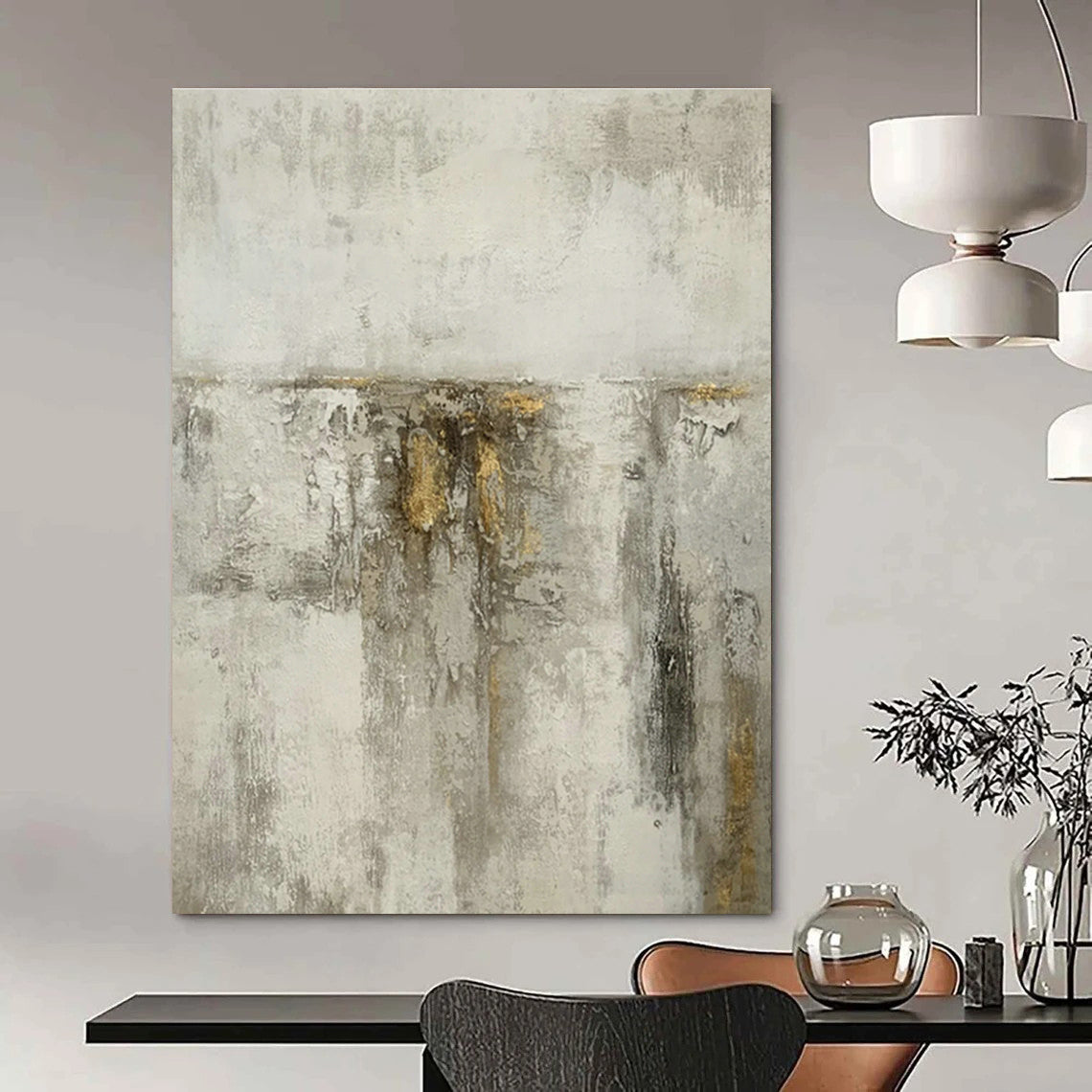 Extra - Large Custom Hand - Painted Abstracts for Living Room & Entryway DLZ0546