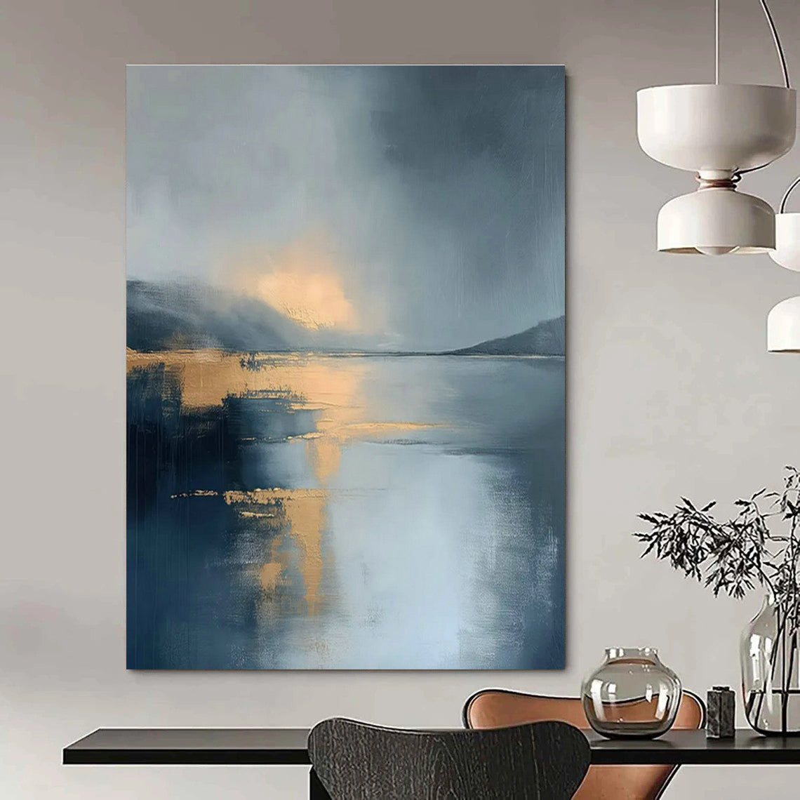 Large Customizable Handmade Abstract Wall Decor for Living Room Fireplace Surround and Office Break Room Wall DLZ1837