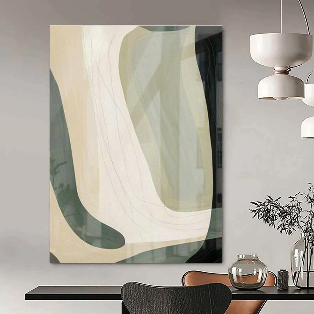 Extra-large Custom Hand-Painted Abstract Art for Dining Room Server Hutch and Entryway Key Storage Wall DLZ1960