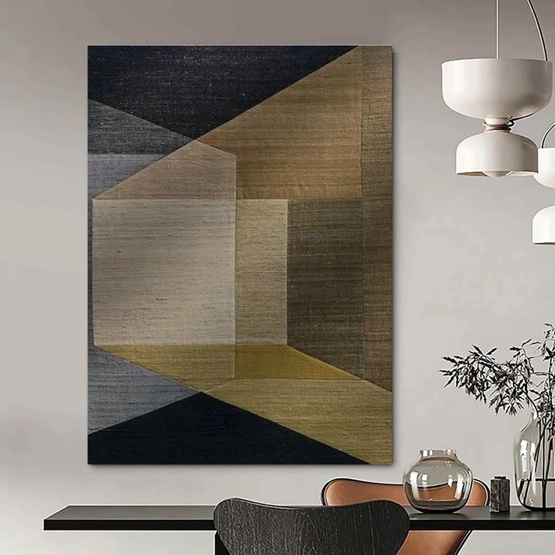 Hand - Painted Oversized Abstract Painting for Dining Room & Cottage Entryway DLZ1141