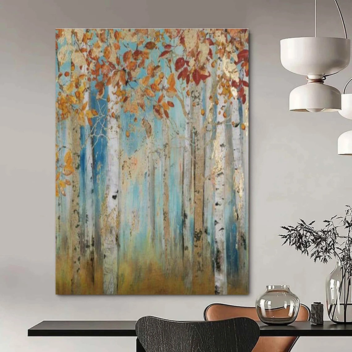 Colossal Custom - Graduated Hand Painted Abstract Art for Dining Room & Entryway DLZ2137