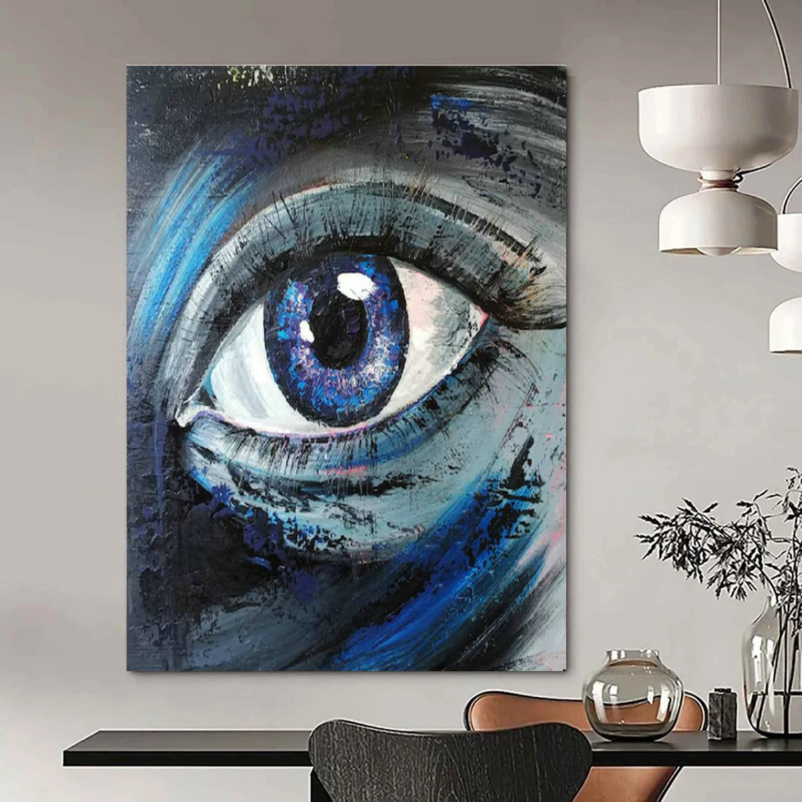 Tremendous Custom-Textured Handmade Abstract Canvas for Bedroom & Entryway DLZ2105