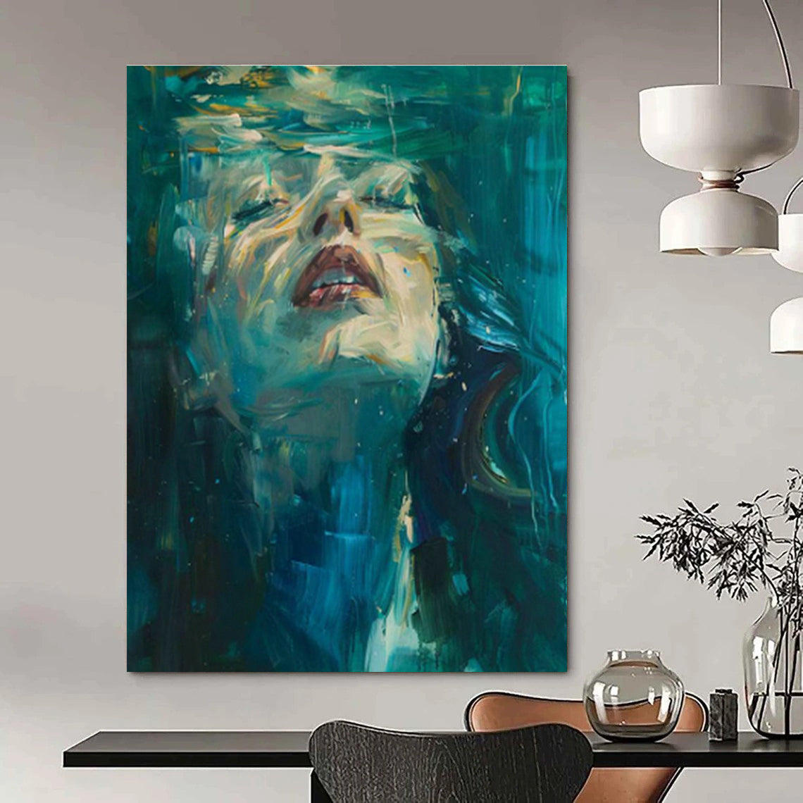 Custom-Made Extra Large Abstract Art for Living Room & Entryway DLZ1190