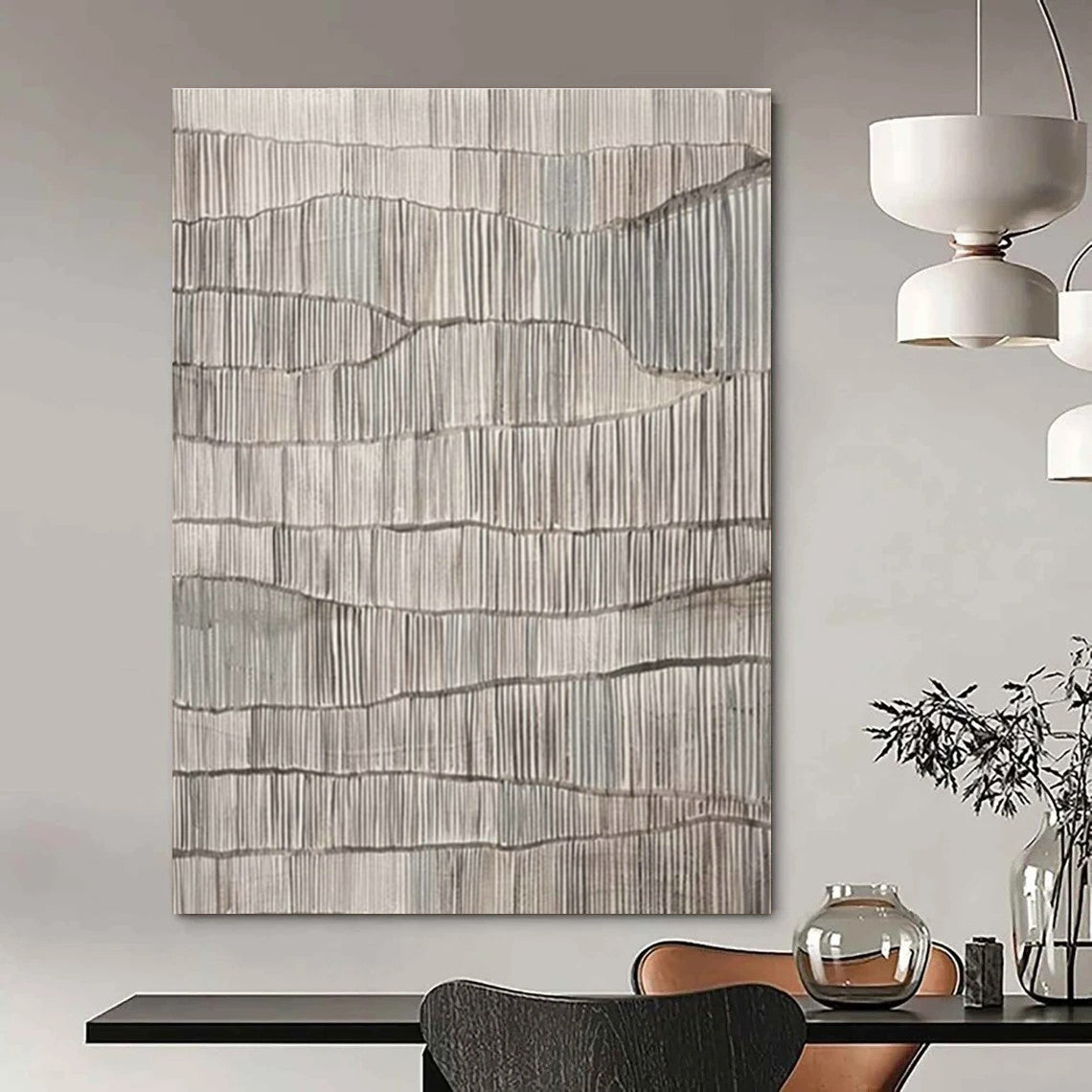 Original Handmade Abstract Canvas for Hallway and Cottage Dining Room DLZ1595