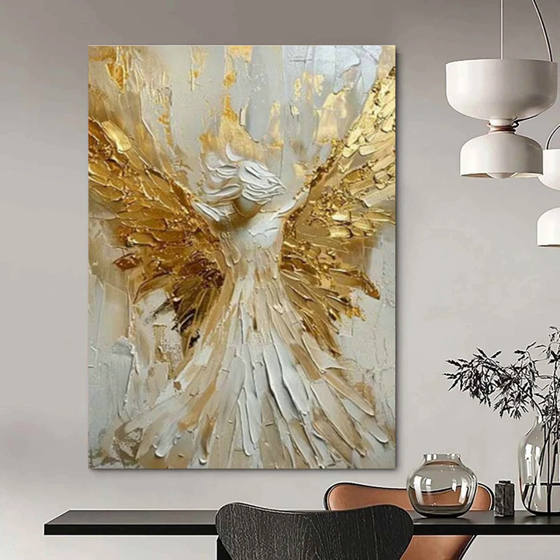 Handmade Abstract Wall Art for Cottage Living Room and Dining Room DLZ1549