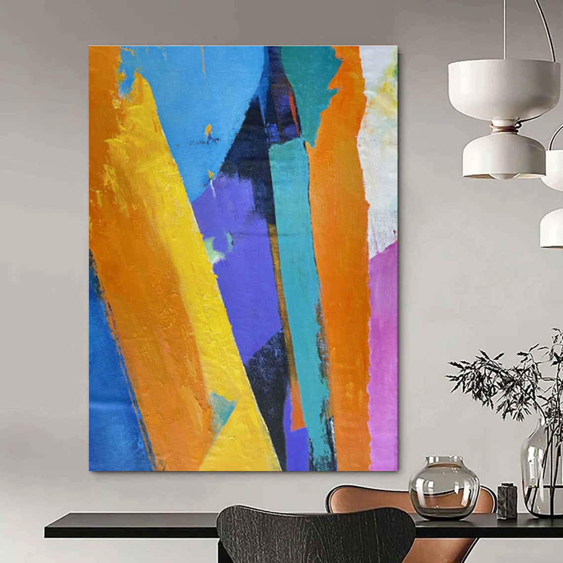 Handmade Large Abstract Wall Decor for Entryway & Dining Room DLZ1350