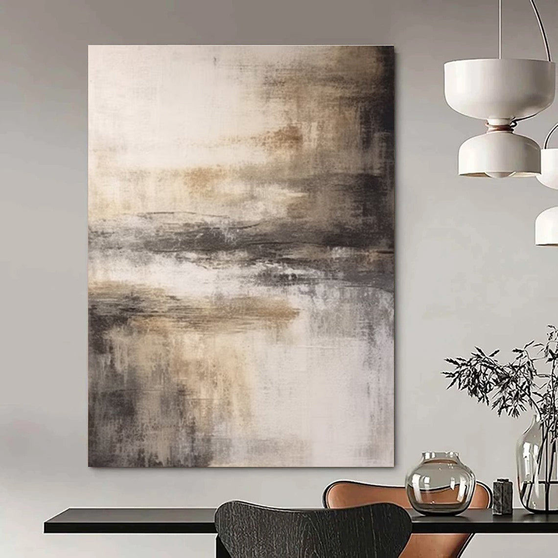 Earth - Toned Abstract Landscape - inspired Painting ADGE362