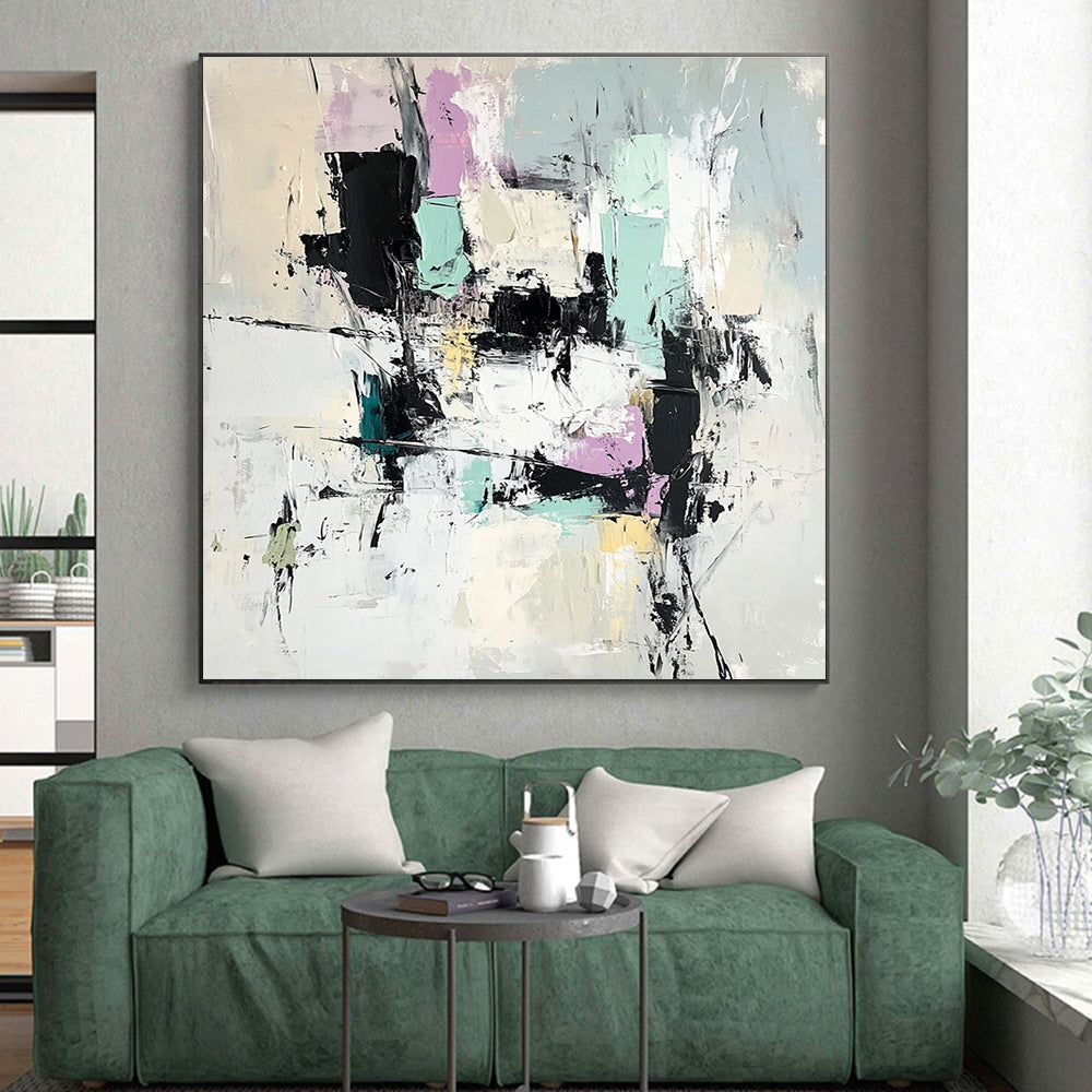 Colorful Abstract Painting with Dynamic Shapes GER456