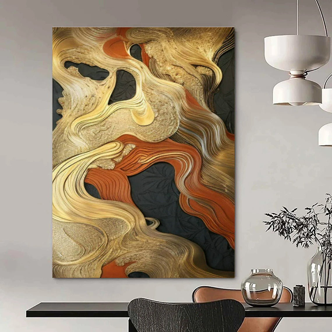 Custom Hand-Painted Abstract Canvas for Bedroom Reading Loft and Living Room Sunroom DLZ1704