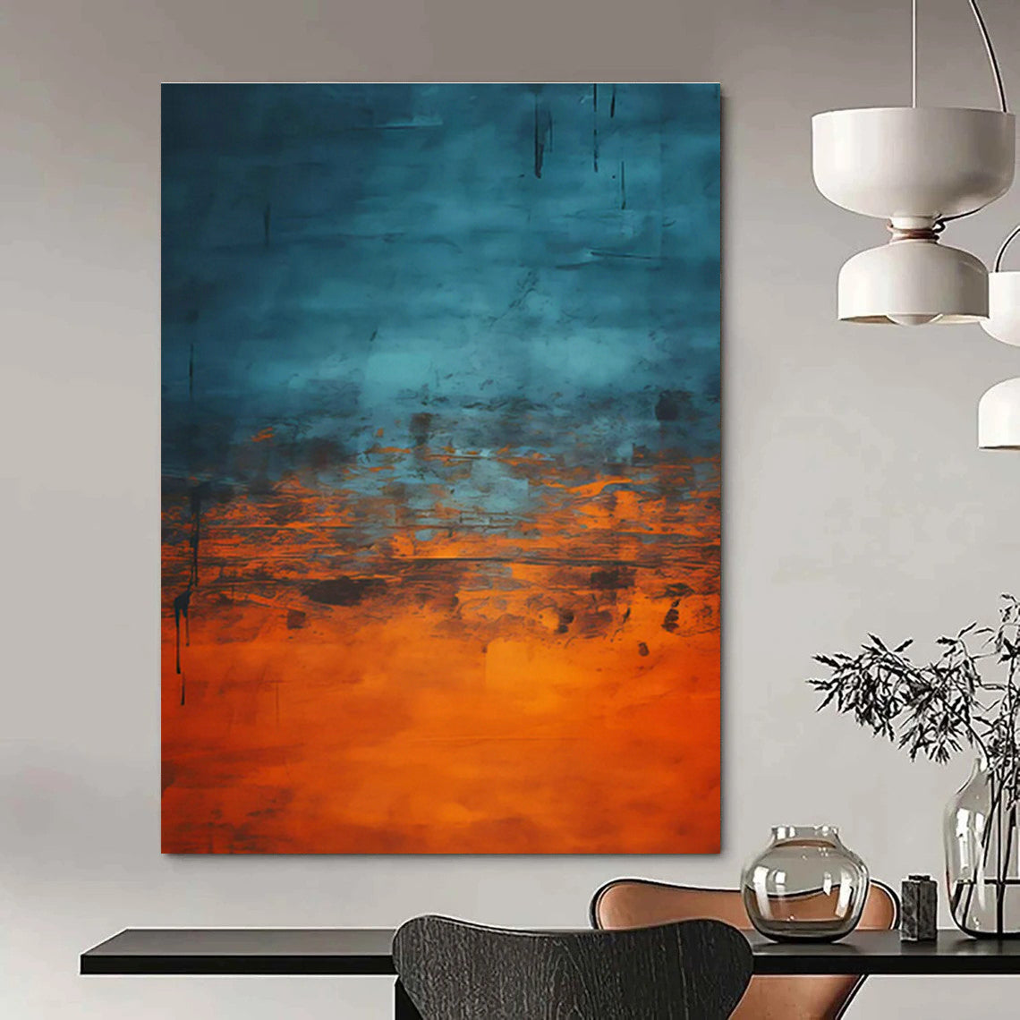 Huge, Layered Custom Abstract Art for Dining Room Allure DLZ0453