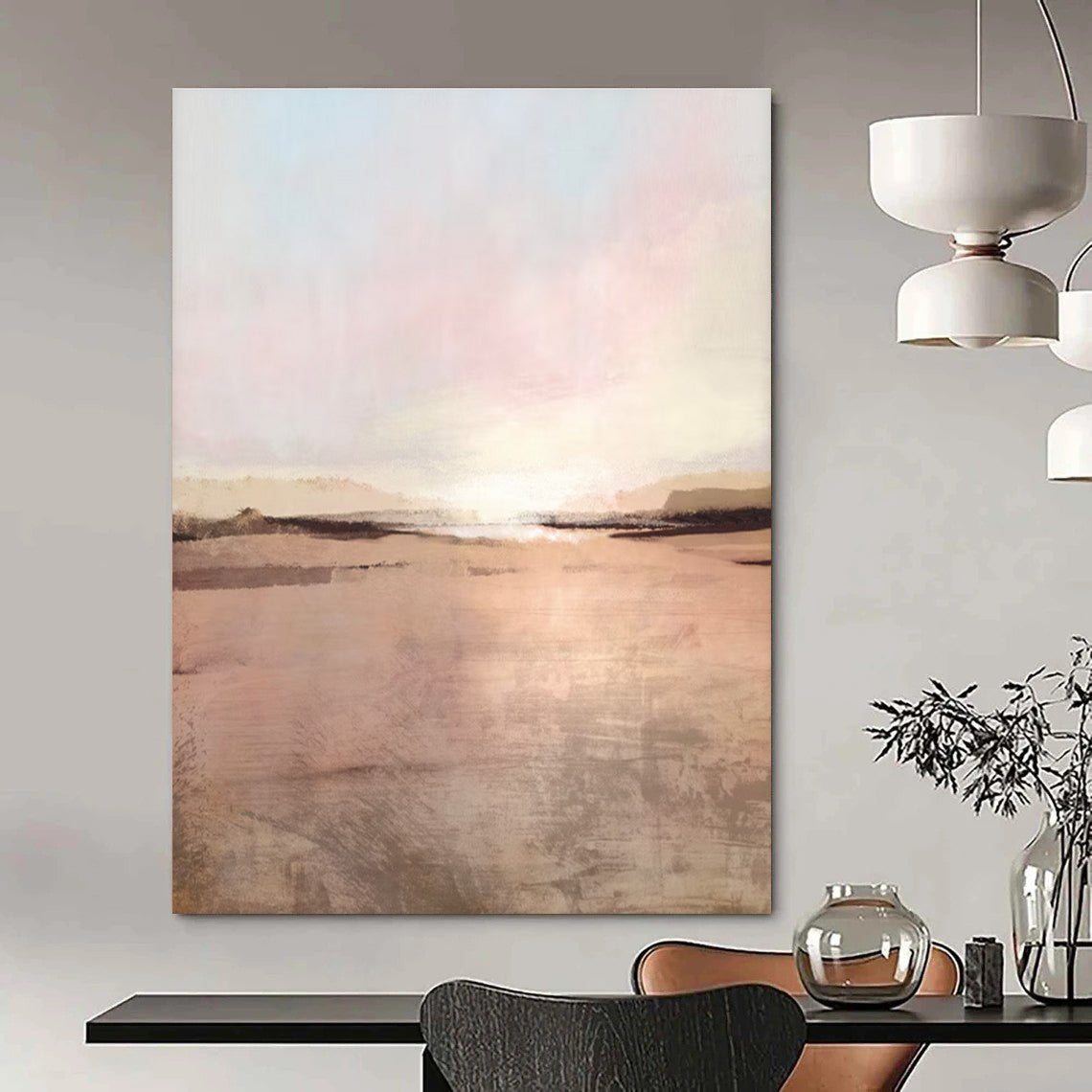 Pastel Sunset Landscape Abstract Painting ADGE163