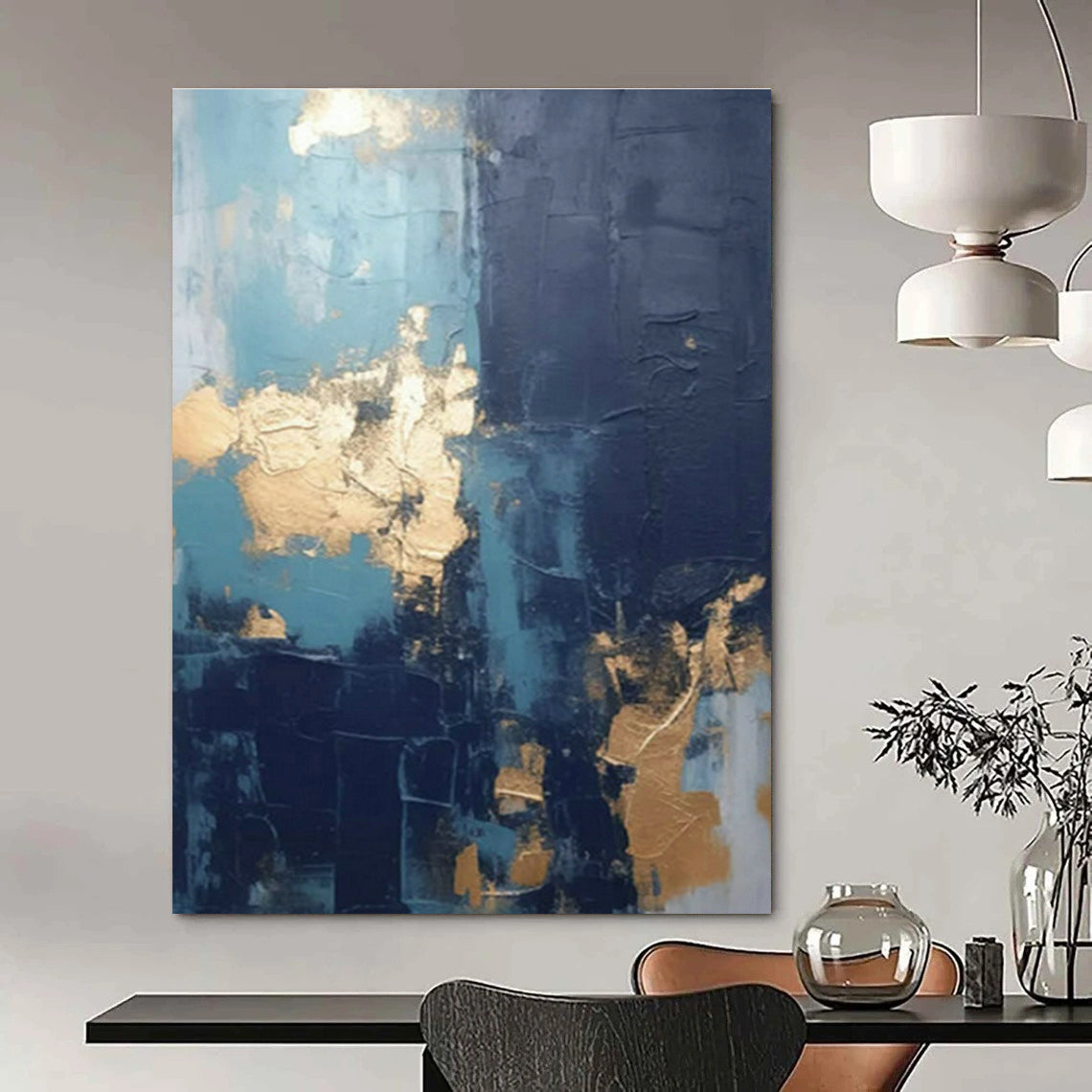 Large Custom Handmade Abstract Wall Art for Cottage Bedroom Makeup Vanity Wall and Living Room Bar Cart Wall DLZ1722