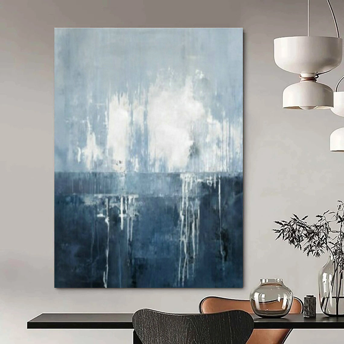Extra - Big, Custom - Created Hand Painted Abstract Art for Entryway & Dining Room DLZ2045