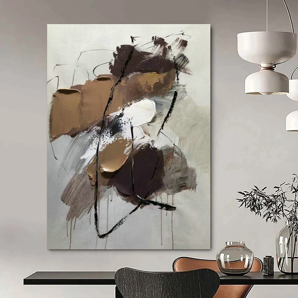 Hand-Crafted Abstract Wall Decor for Cottage Living Room & Bedroom DLZ1656