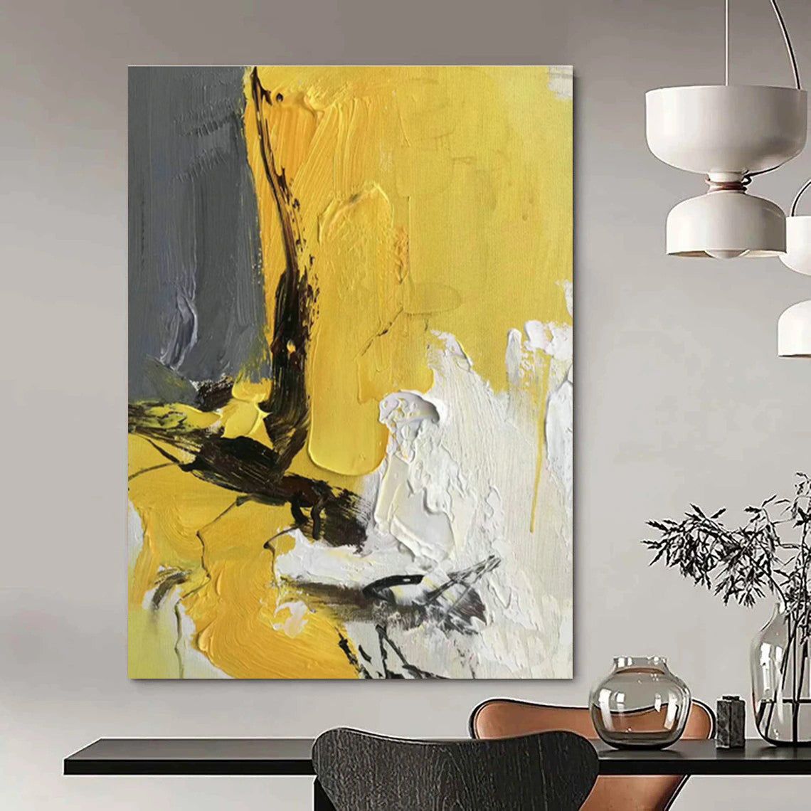 Ample, UV - Protected Custom Hand - Painted Abstracts for Cottage Longevity DLZ0471