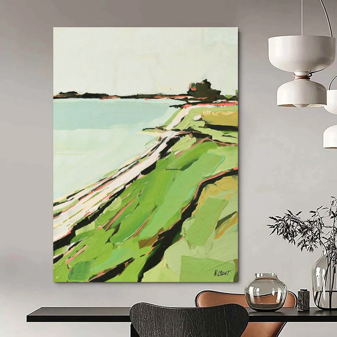 Hand-Crafted Abstract Wall Decor for Living Room and Cottage Office DLZ1576