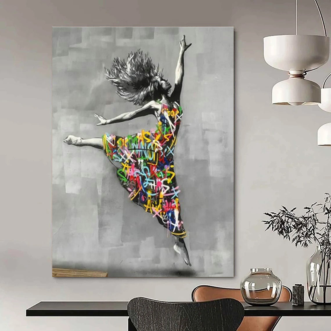 Oversized Handmade Abstract Wall Art for Office & Dining Room DLZ2305