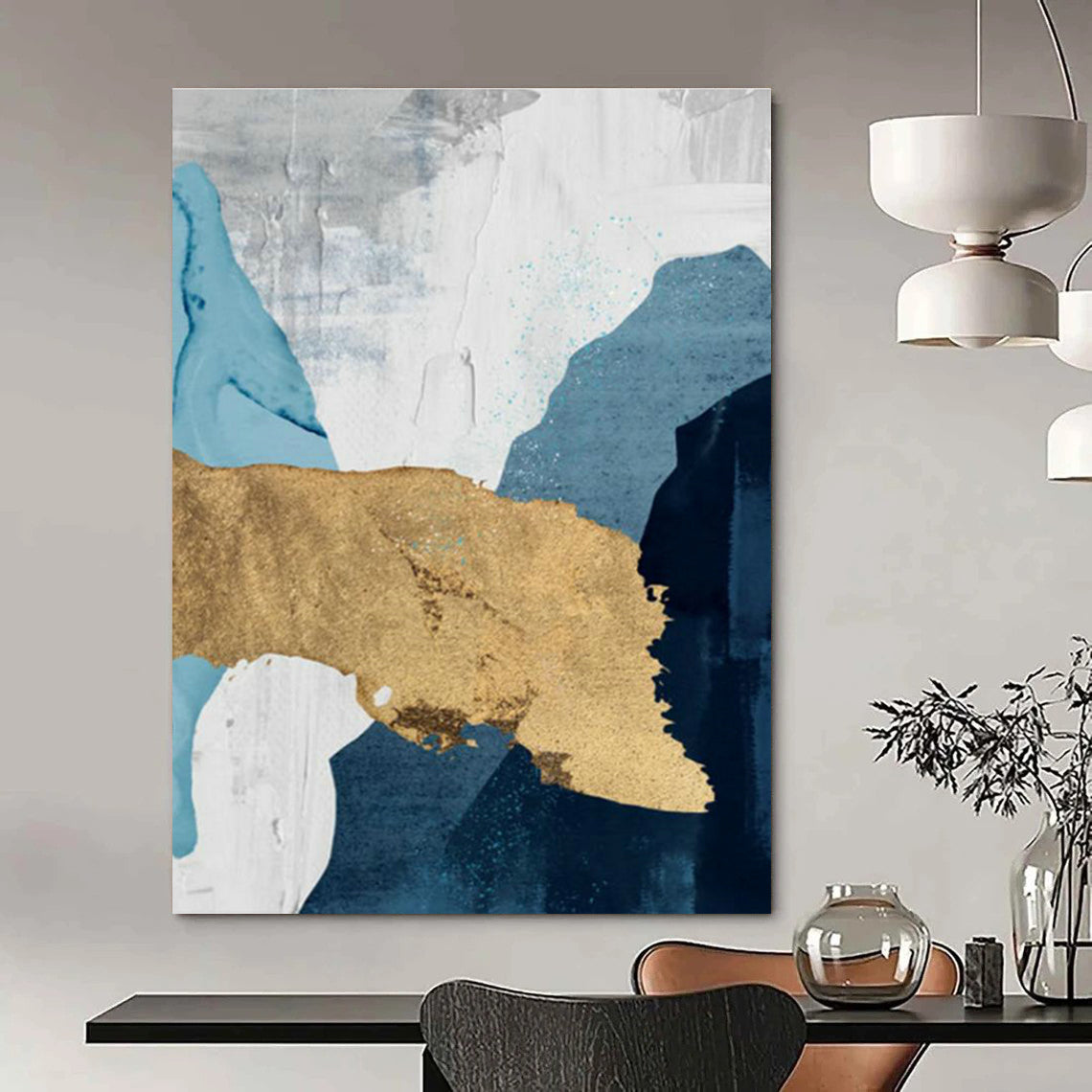 Stupendous Custom - Designed Handmade Abstract Canvas for Office & Bedroom DLZ2227