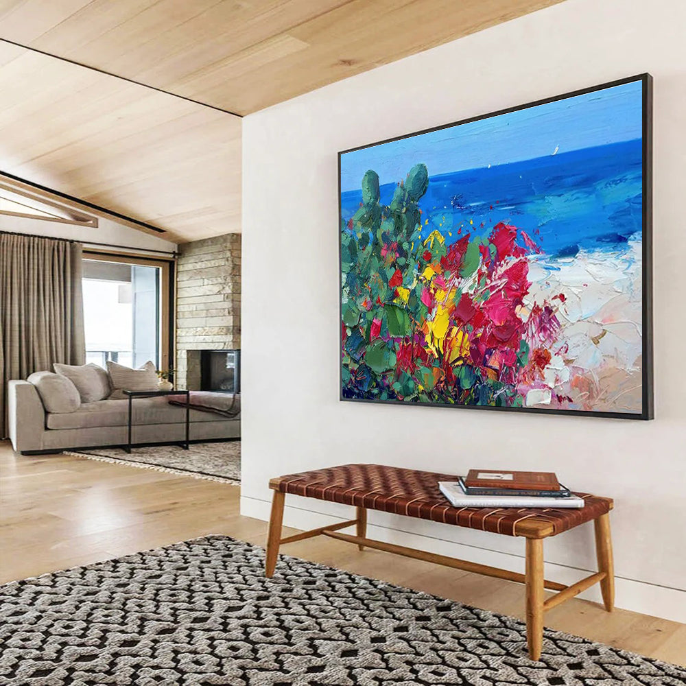 Coastal Blossoms Abstract Painting THY433