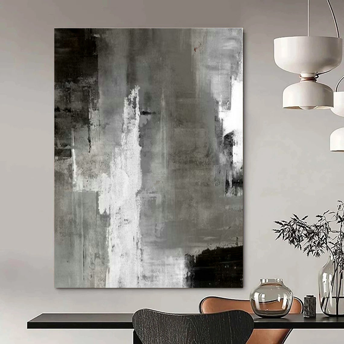 Large Hand Painted Abstract Artwork for Entryway & Dining Room DLZ2028