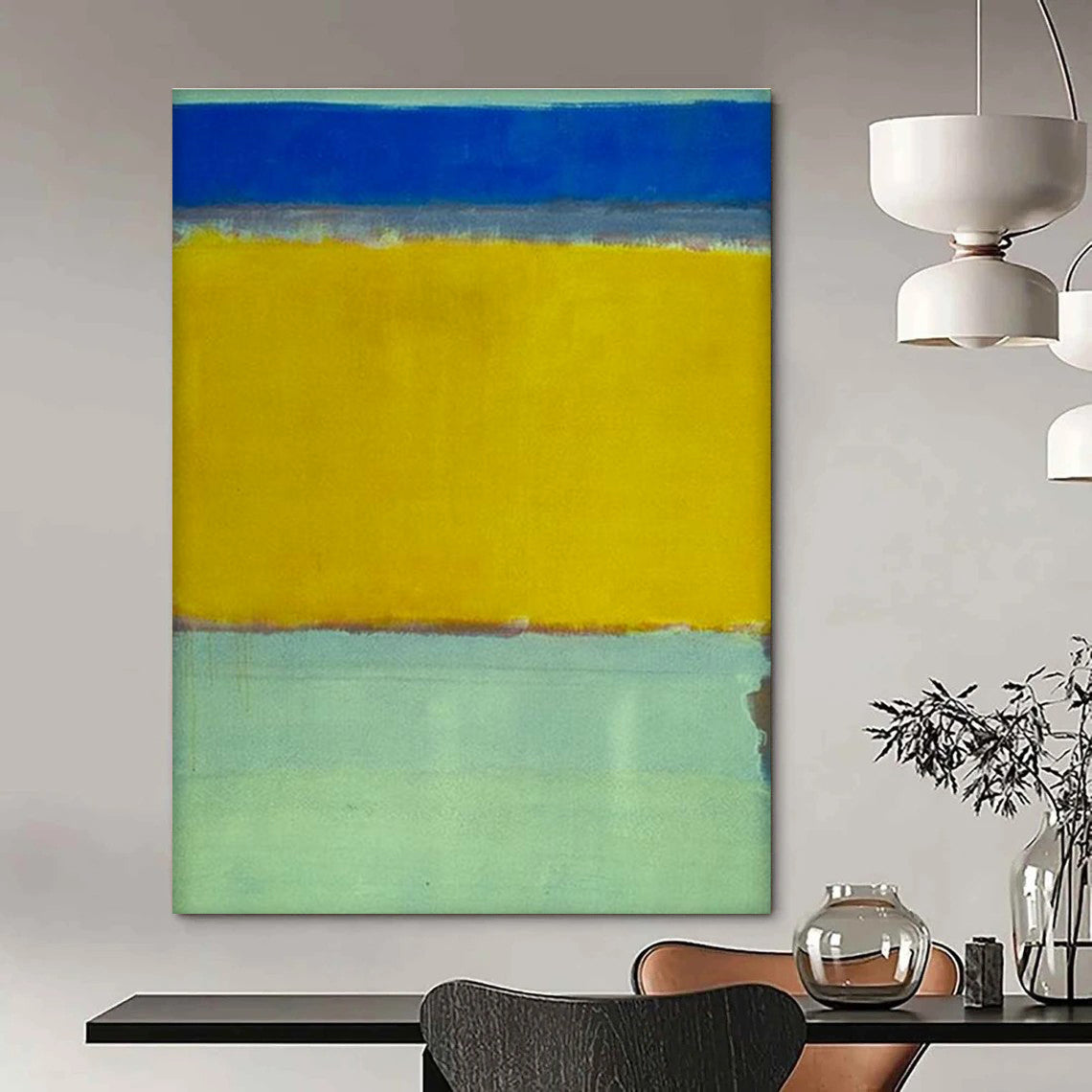 Oversized Hand-Painted Abstract Art for Bedroom & Dining Room DLZ2330