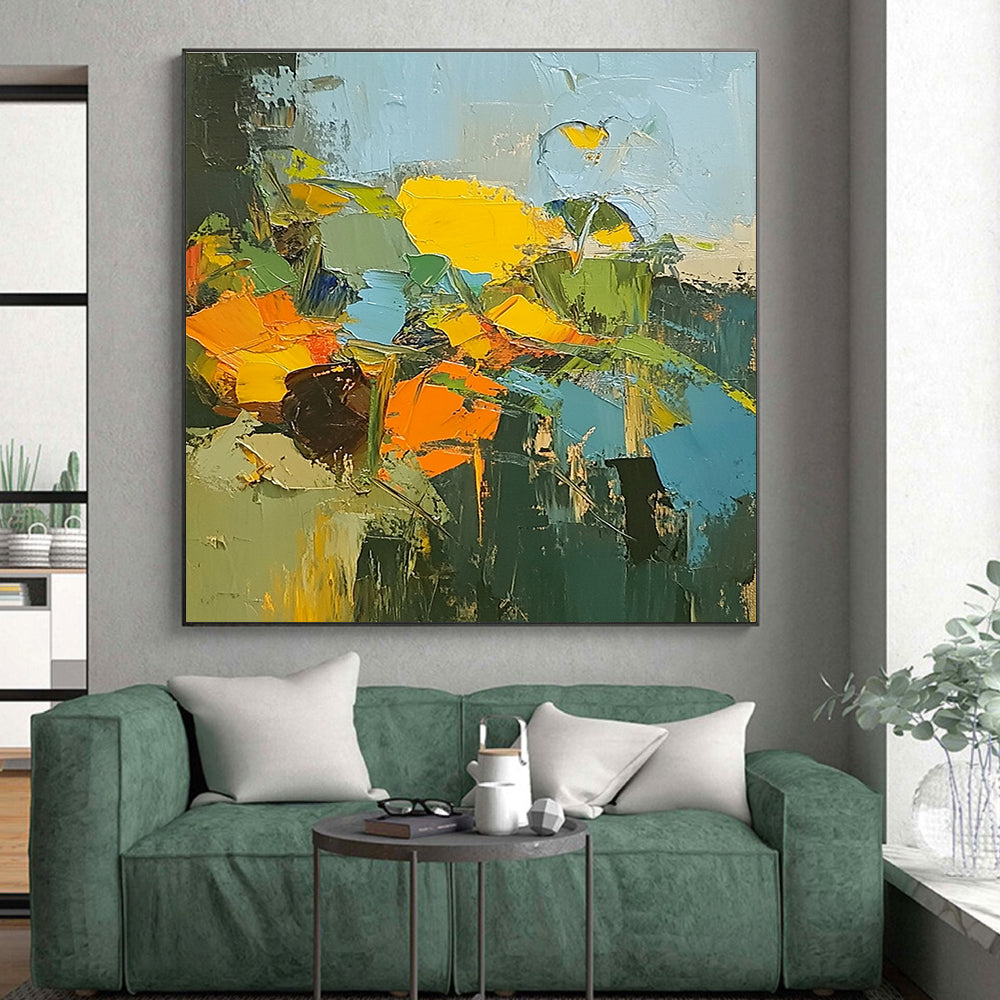 Colorful Abstract Flower Bouquet Painting GER614