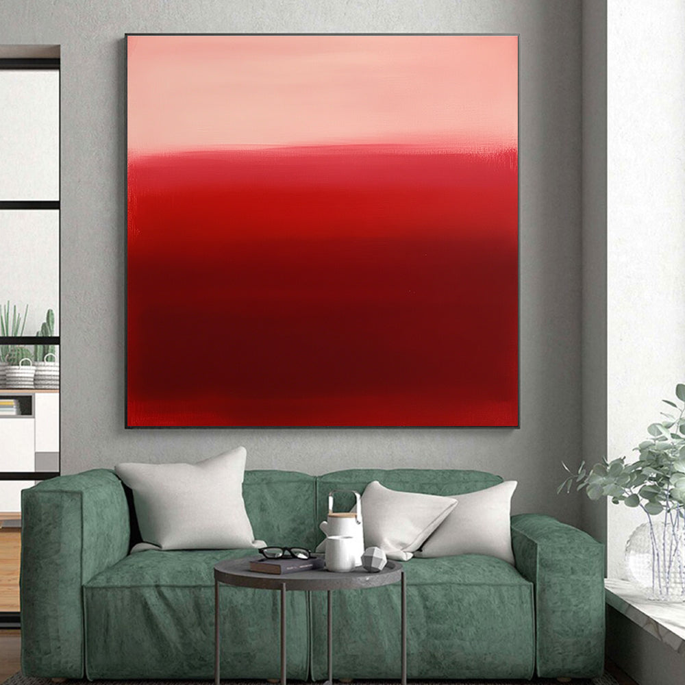 Red Gradient Abstract Painting with Smooth Transitions GER167
